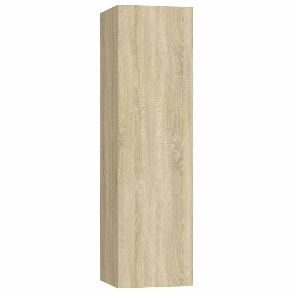 vidaXL 4 Piece TV Cabinet Set Sonoma Oak Engineered Wood