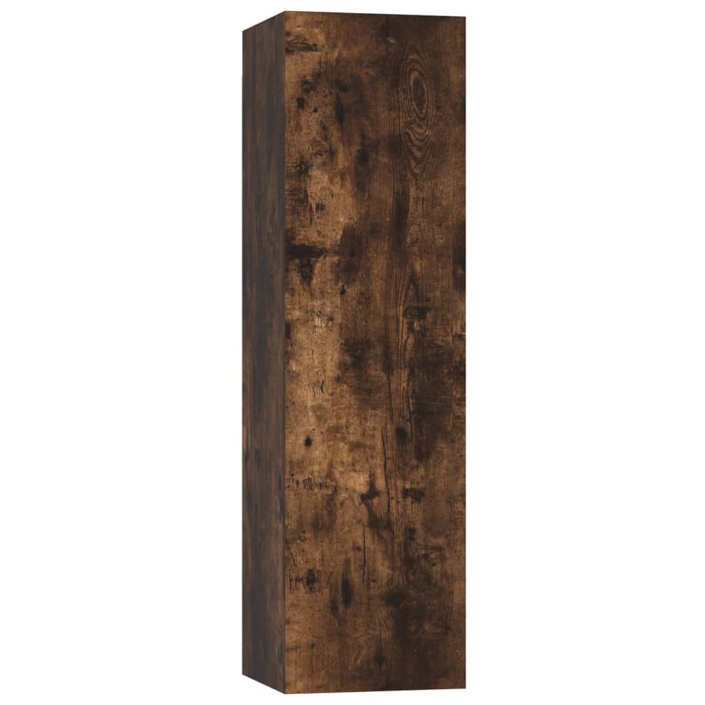vidaXL 4 Piece TV Cabinet Set Smoked Oak Engineered Wood