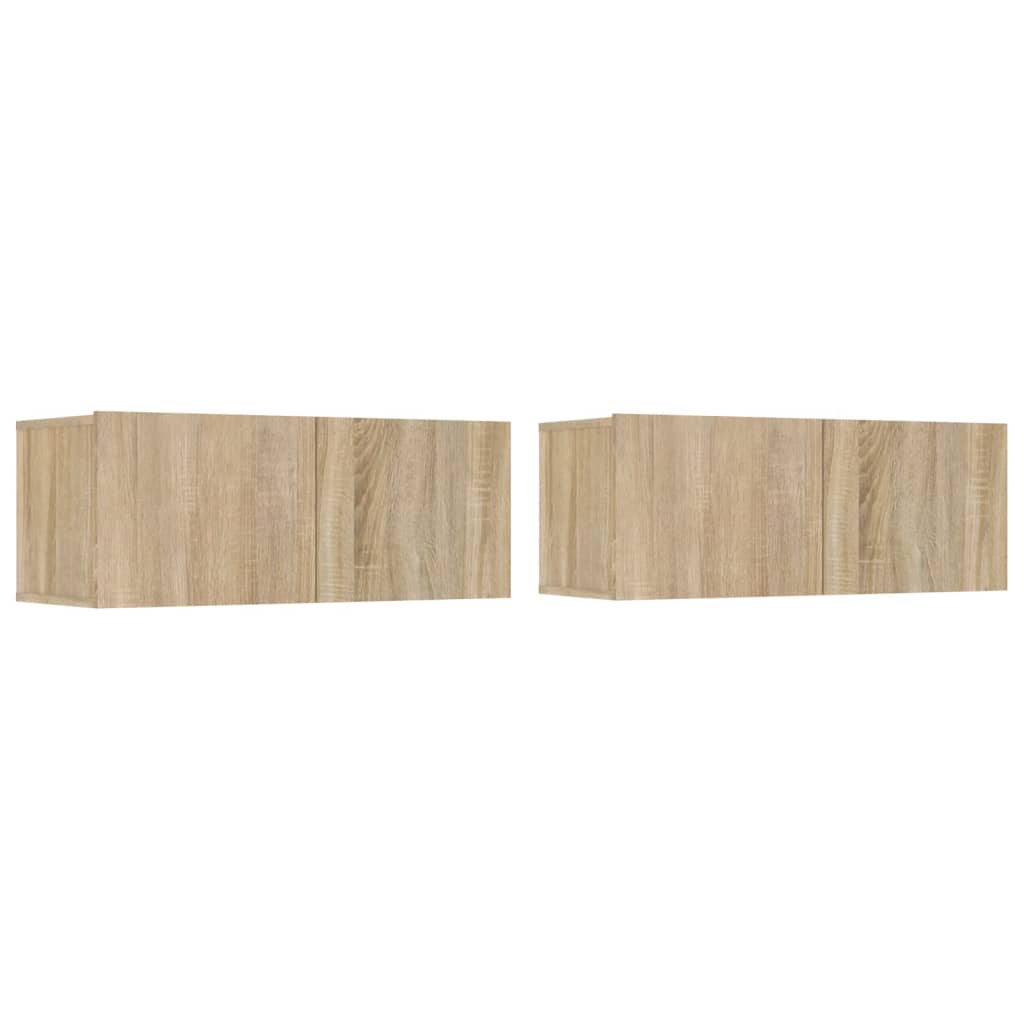 vidaXL 4 Piece TV Cabinet Set Sonoma Oak Engineered Wood