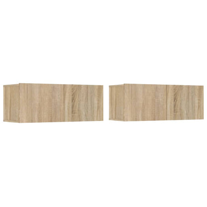 vidaXL 4 Piece TV Cabinet Set Sonoma Oak Engineered Wood
