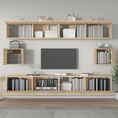 vidaXL 6 Piece TV Cabinet Set Sonoma Oak Engineered Wood
