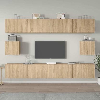 vidaXL 6 Piece TV Cabinet Set Sonoma Oak Engineered Wood