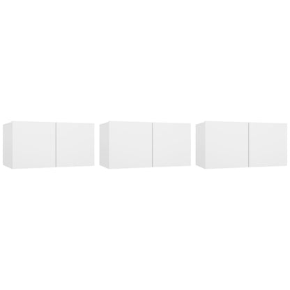 vidaXL 5 Piece TV Cabinet Set White Engineered Wood