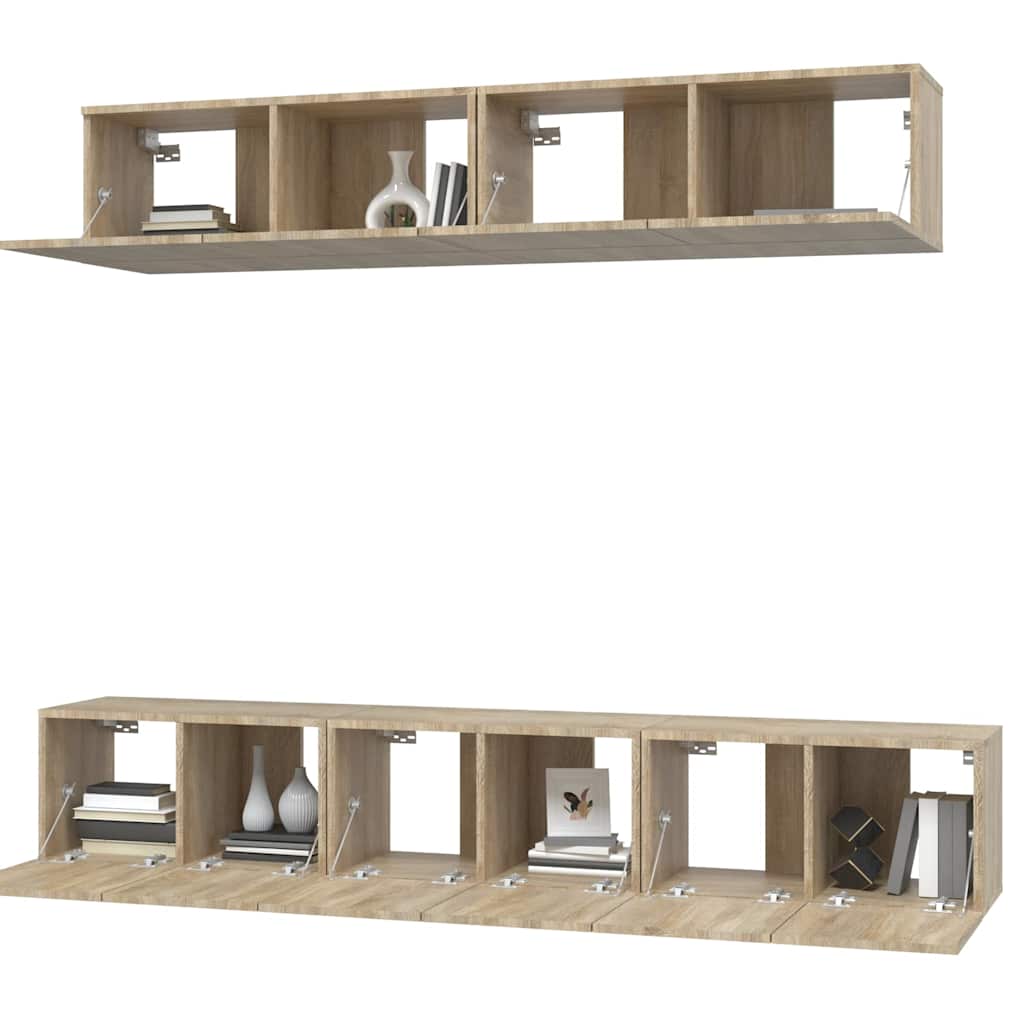 vidaXL 5 Piece TV Cabinet Set Sonoma Oak Engineered Wood