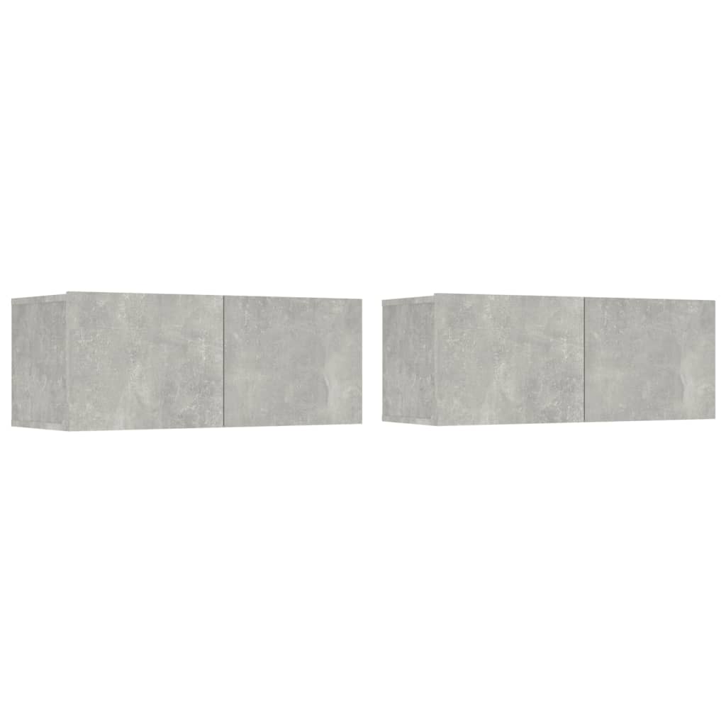 vidaXL 5 Piece TV Cabinet Set Concrete Grey Engineered Wood