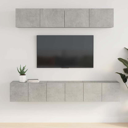 vidaXL 5 Piece TV Cabinet Set Concrete Grey Engineered Wood