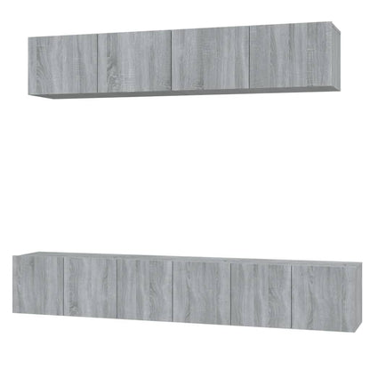 vidaXL 5 Piece TV Cabinet Set Grey Sonoma Engineered Wood