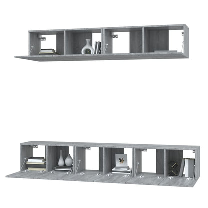 vidaXL 5 Piece TV Cabinet Set Grey Sonoma Engineered Wood