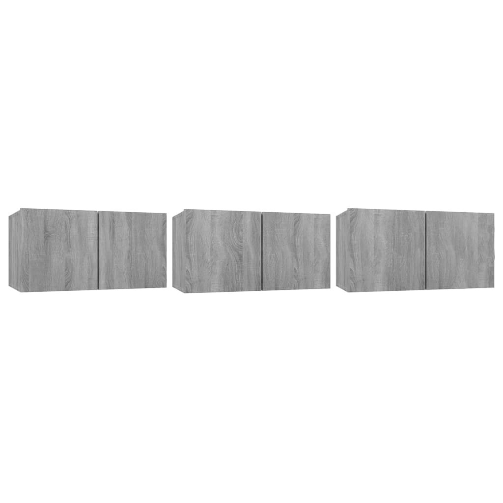 vidaXL 5 Piece TV Cabinet Set Grey Sonoma Engineered Wood