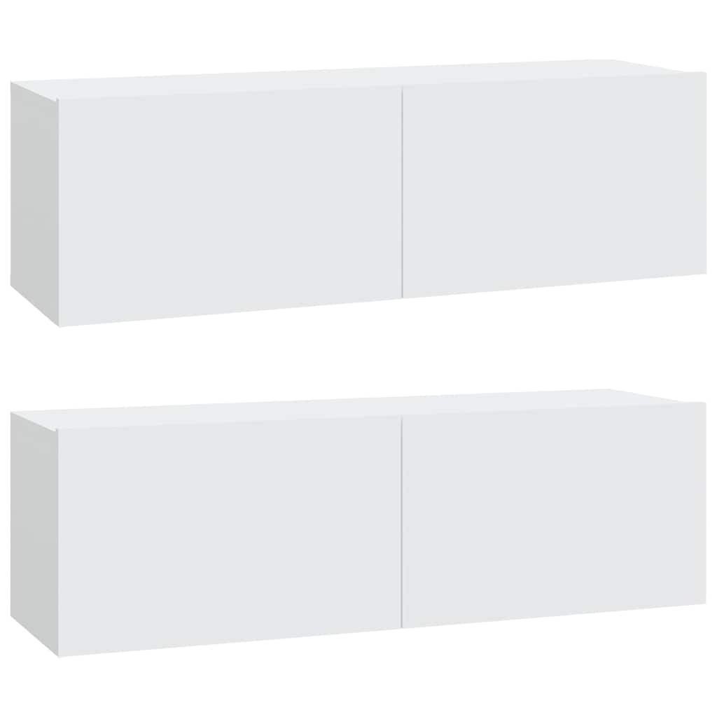 vidaXL 5 Piece TV Cabinet Set White Engineered Wood