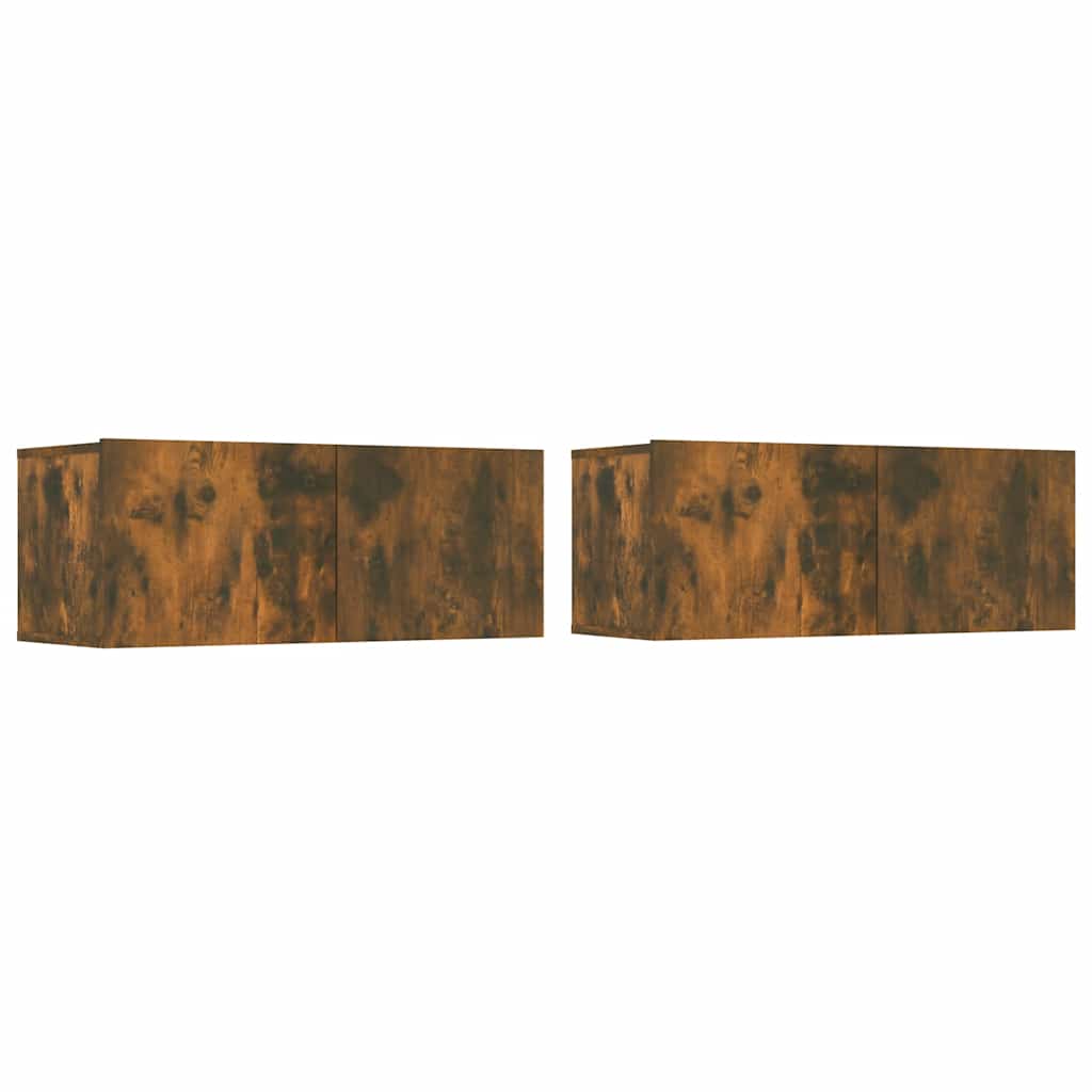 vidaXL 5 Piece TV Cabinet Set Smoked Oak Engineered Wood