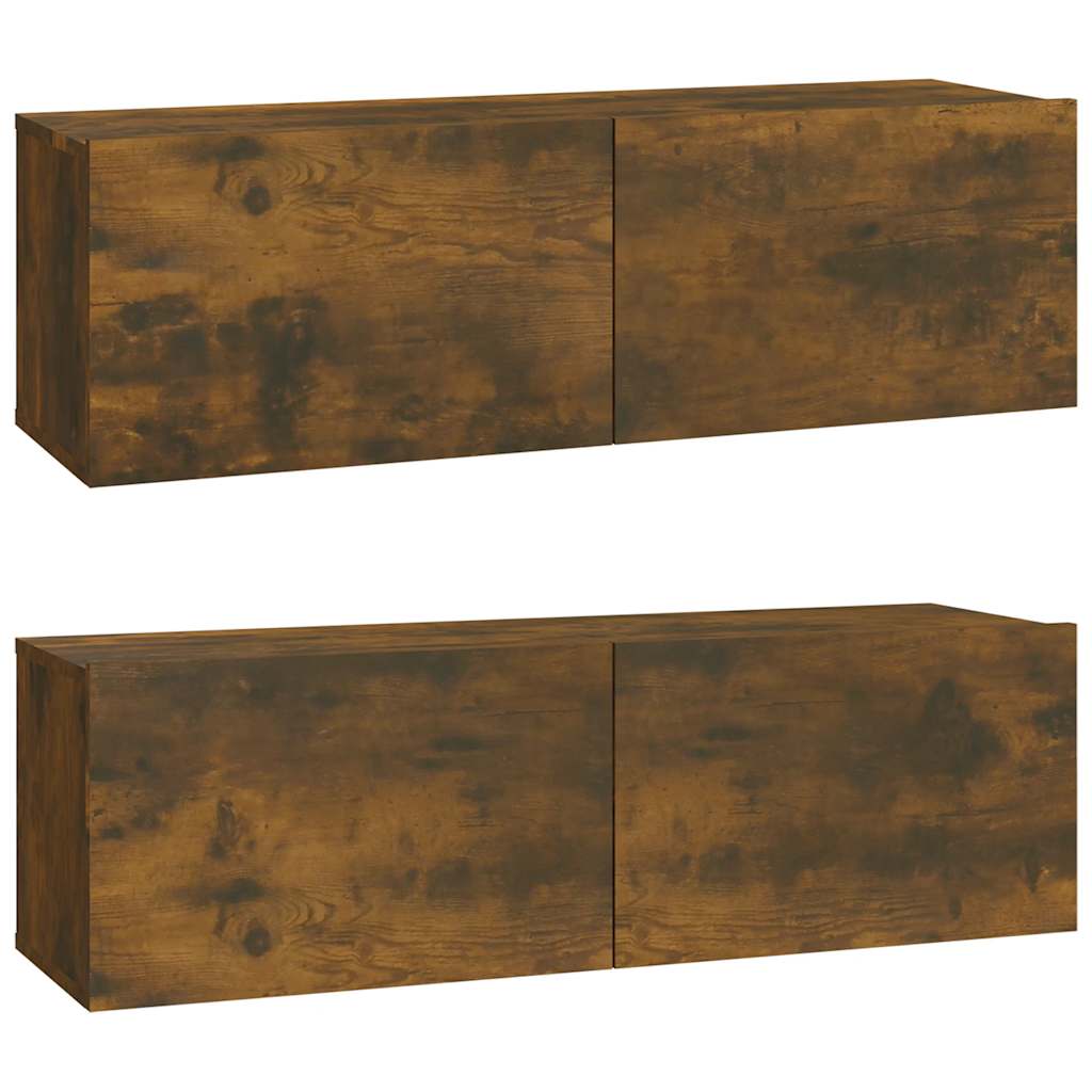 vidaXL 5 Piece TV Cabinet Set Smoked Oak Engineered Wood