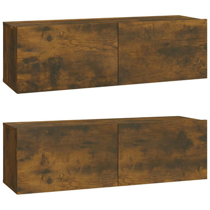 vidaXL 5 Piece TV Cabinet Set Smoked Oak Engineered Wood