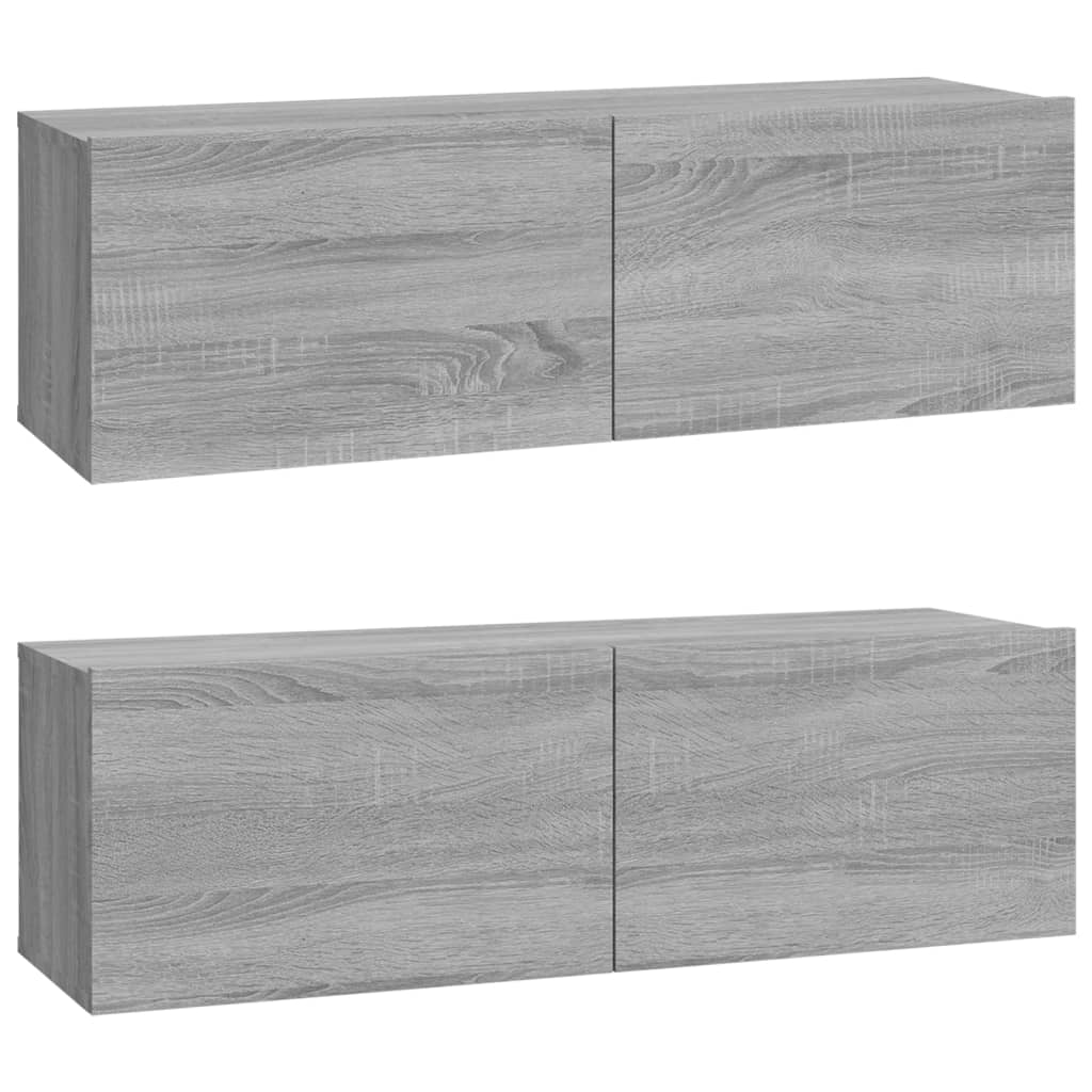 vidaXL 5 Piece TV Cabinet Set Grey Sonoma Engineered Wood