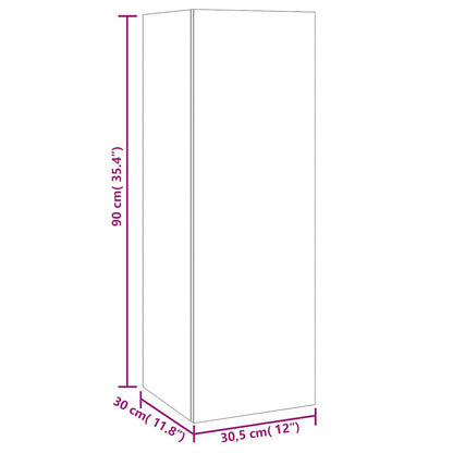 vidaXL 6 Piece TV Cabinet Set White Engineered Wood