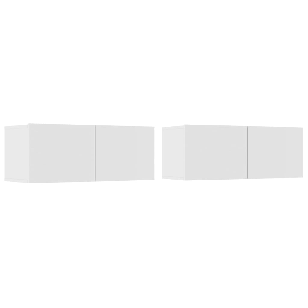 vidaXL 6 Piece TV Cabinet Set White Engineered Wood