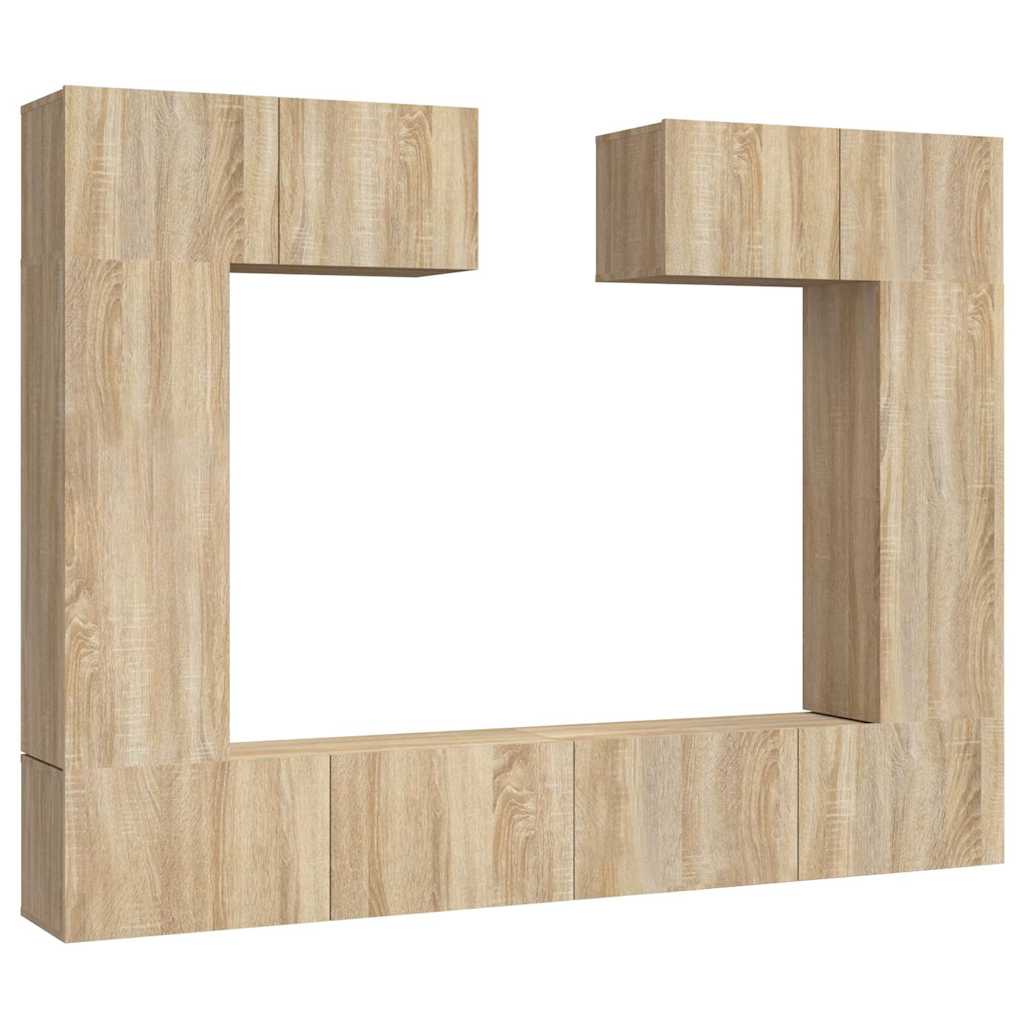 vidaXL 6 Piece TV Cabinet Set Sonoma Oak Engineered Wood