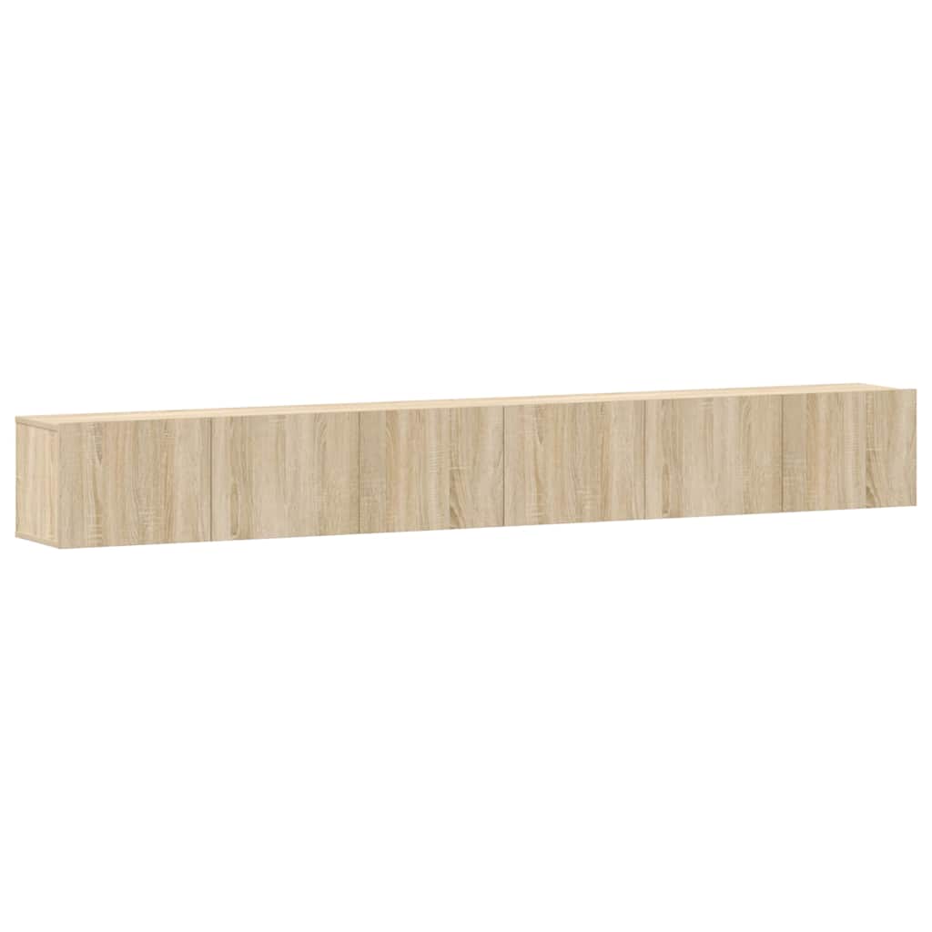 vidaXL 3 Piece TV Cabinet Set Sonoma Oak Engineered Wood