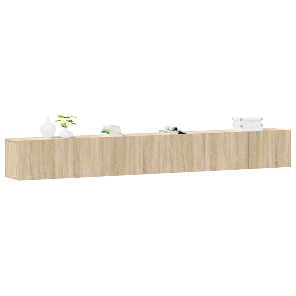 vidaXL 3 Piece TV Cabinet Set Sonoma Oak Engineered Wood