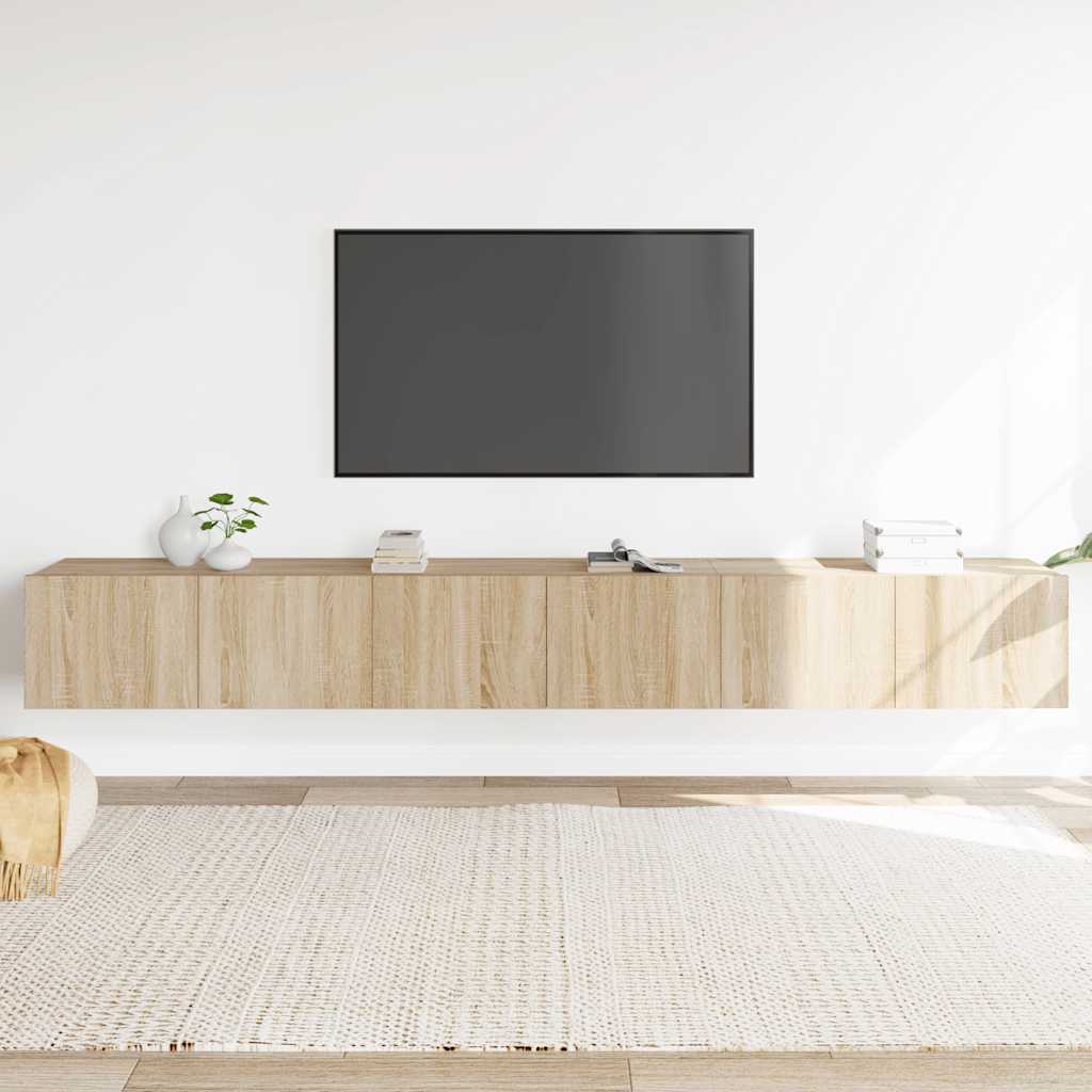 vidaXL 3 Piece TV Cabinet Set Sonoma Oak Engineered Wood