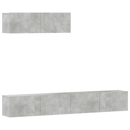 vidaXL 3 Piece TV Cabinet Set Concrete Grey Engineered Wood