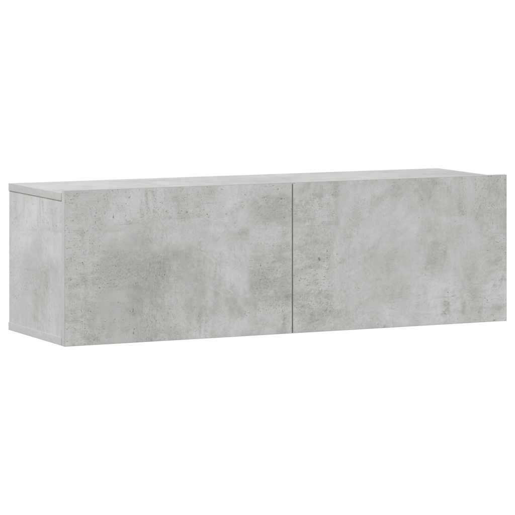 vidaXL 3 Piece TV Cabinet Set Concrete Grey Engineered Wood