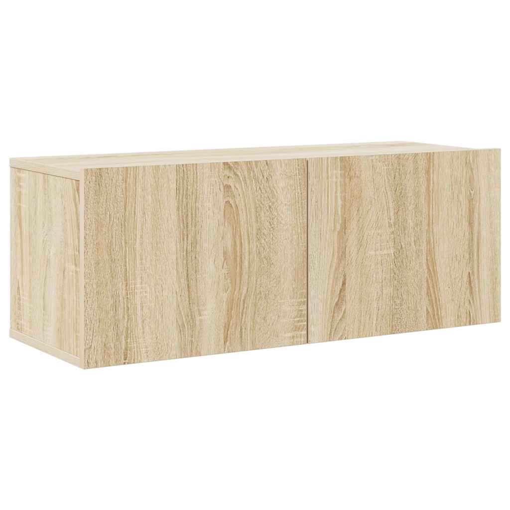 vidaXL 7 Piece TV Cabinet Set Sonoma Oak Engineered Wood