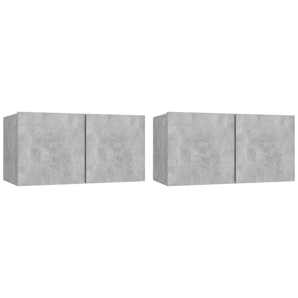 vidaXL 4 Piece TV Cabinet Set Concrete Grey Engineered Wood