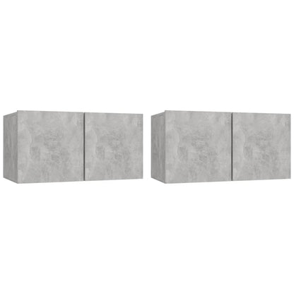 vidaXL 4 Piece TV Cabinet Set Concrete Grey Engineered Wood