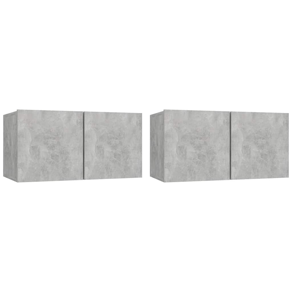 vidaXL 4 Piece TV Cabinet Set Concrete Grey Engineered Wood