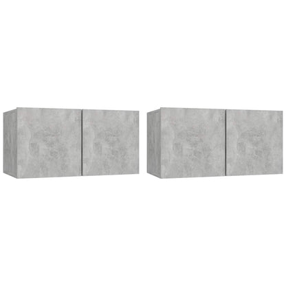 vidaXL 4 Piece TV Cabinet Set Concrete Grey Engineered Wood