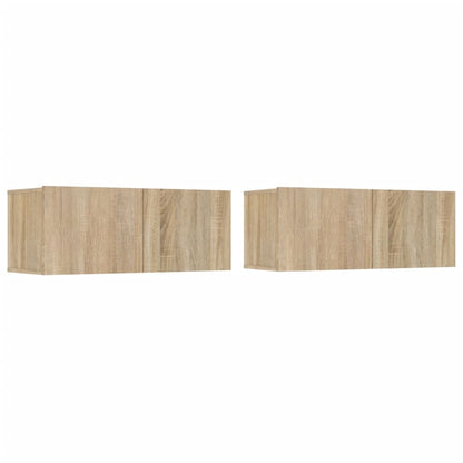 vidaXL 4 Piece TV Cabinet Set Sonoma Oak Engineered Wood