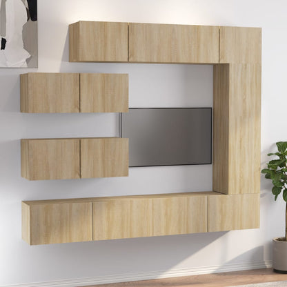 vidaXL Tv Cabinet Set | Set of 7 | Sonoma oak | Engineered wood | Standard