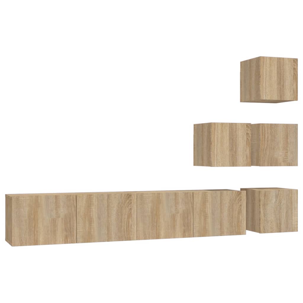 vidaXL Wall-mounted TV Cabinet Sonoma Oak Engineered Wood