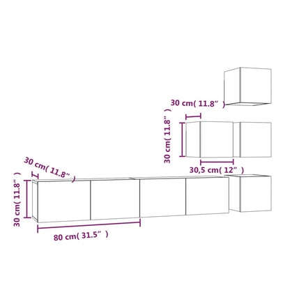 vidaXL Wall-mounted TV Cabinet Sonoma Oak Engineered Wood