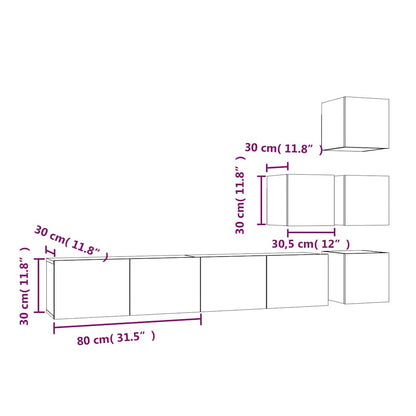 vidaXL Wall-mounted TV Cabinet Sonoma Oak Engineered Wood
