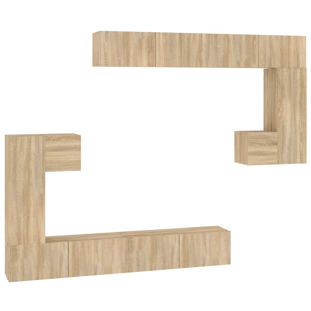 vidaXL Wall-mounted TV Cabinet Sonoma Oak Engineered Wood
