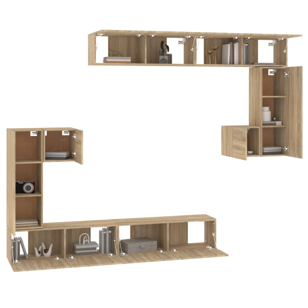 vidaXL Wall-mounted TV Cabinet Sonoma Oak Engineered Wood