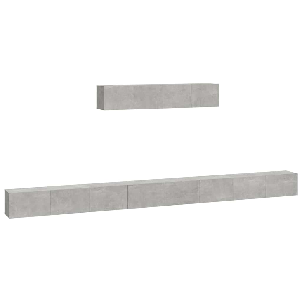 vidaXL 6 Piece TV Cabinet Set Concrete Grey Engineered Wood