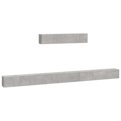 vidaXL 6 Piece TV Cabinet Set Concrete Grey Engineered Wood