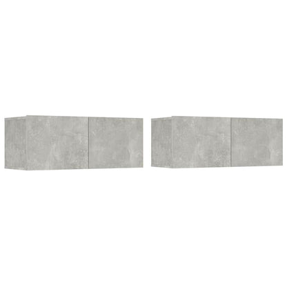 vidaXL 6 Piece TV Cabinet Set Concrete Grey Engineered Wood