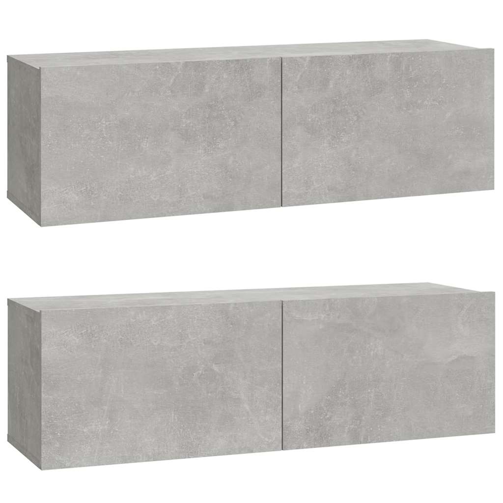 vidaXL 6 Piece TV Cabinet Set Concrete Grey Engineered Wood