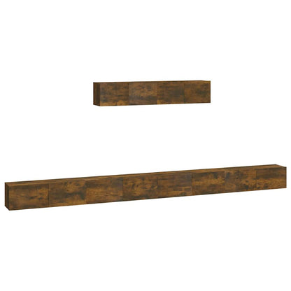 vidaXL 6 Piece TV Cabinet Set Smoked Oak Engineered Wood