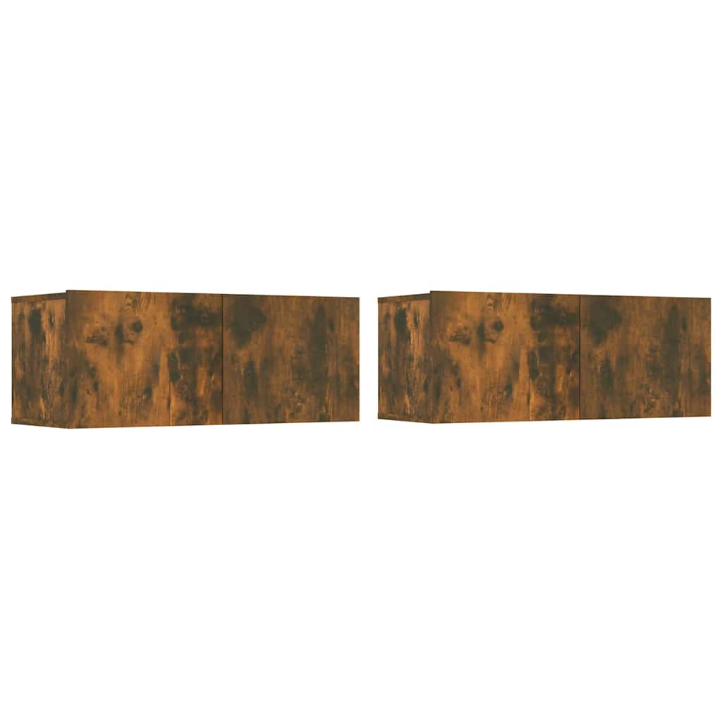 vidaXL 6 Piece TV Cabinet Set Smoked Oak Engineered Wood