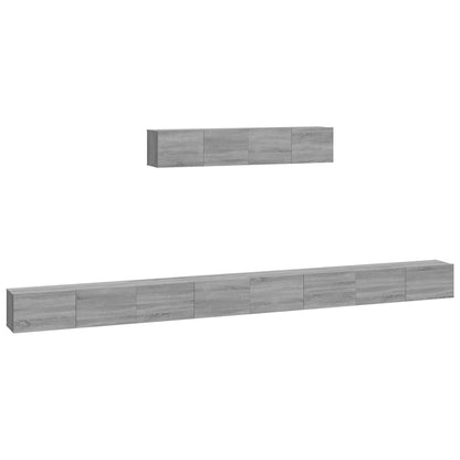 vidaXL 6 Piece TV Cabinet Set Grey Sonoma Engineered Wood
