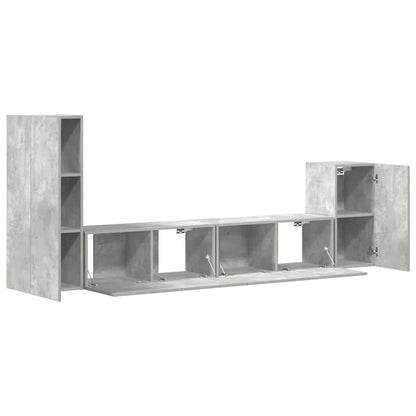 vidaXL 4 Piece TV Cabinet Set Concrete Grey Engineered Wood