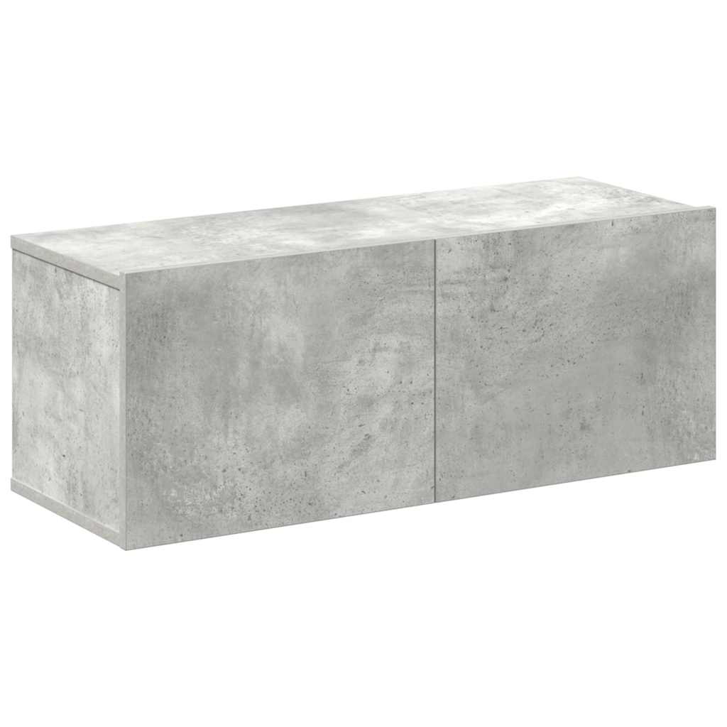 vidaXL 4 Piece TV Cabinet Set Concrete Grey Engineered Wood