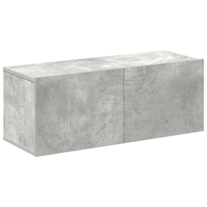 vidaXL 4 Piece TV Cabinet Set Concrete Grey Engineered Wood