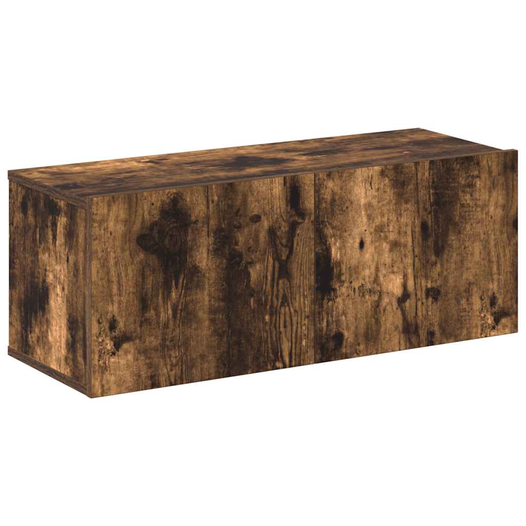 vidaXL 4 Piece TV Cabinet Set Smoked Oak Engineered Wood