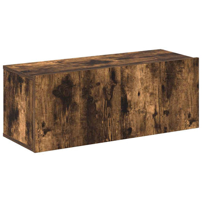 vidaXL 4 Piece TV Cabinet Set Smoked Oak Engineered Wood